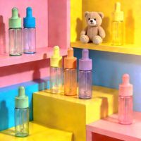 Flacon compte-gouttes en verre coloré pour huile essentielle 10 ml/15 ml/30 ml, mini flacon en verre, récipient liquide pour cosmétiques, flacon d'échantillon de parfum