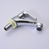 Robinet de lavabo en alliage de zinc pour commande en gros, eau froide, haute qualité, finition électrolytique