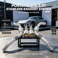 Flow Hochwertige Vorderrohranlage für Porsche 976 2.9T zur Verbesserung der Gasreaktion 2024-2025 SS304 Downpipe Auto-Tuning Leistungssteigerungskit