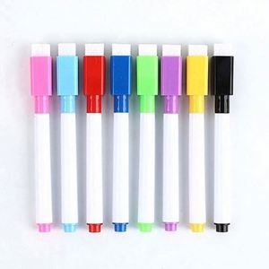 Marqueurs pour tableau blanc magnétique avec impression de logo personnalisée, pointe fine colorée, effaçables à sec avec gomme - Product Image 3