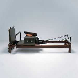 Nueva máquina de ejercicios Reformer Pilates Revestimiento de grano de madera Estudio Pilates Reformer Flexible Comercial Aluminio Pilates Reformer - Product Image 4