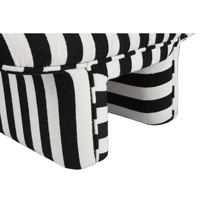 Fauteuil d'appoint moderne et élégant haut de gamme, tissu rayé noir et blanc, chaises longues pour salon