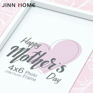 Cadre photo 4x6 cadres photo en bois blanc rustique en détresse avec verre haute définition pour affichage de table - Product Image 4