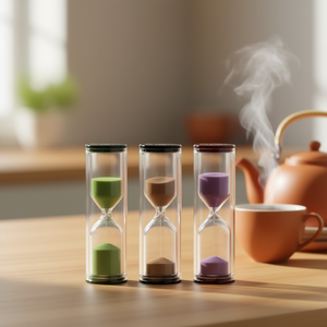 Tea-Time Hourglass Set Of 3 8cm 2.3cm For Green Black Herbal Tea Timing - Product Image 3