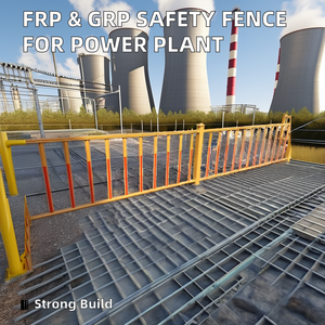 Su misura Anti-corrosione fibra di vetro recinzione di sicurezza GRP balaustre industriali e corrimano per le applicazioni di centrali elettriche - Product Image 2