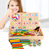 Eaching-juego educativo de madera para niños, juguetes educativos de matemáticas de madera ulti-ox, material aterial igital