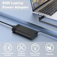 Cargador Rápido Universal USB C Tipo C de Viaje, Cargador de 90W, Adaptador de Corriente CA de Carga Rápida, Cargador para Portátil HP Spectre x360