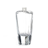 Vente en gros d'emballages cosmétiques de luxe personnalisés mats, élégants, en verre taillé à facettes, pour parfums, 50 ml, 100 ml, impression sur écran
