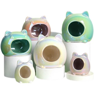 Maison de refroidissement en céramique pour <span class=keywords><strong>hamster</strong></span>, nid de protection contre la <span class=keywords><strong>chaleur</strong></span> estivale pour le sommeil et le retrait des petits animaux - Product Image 2