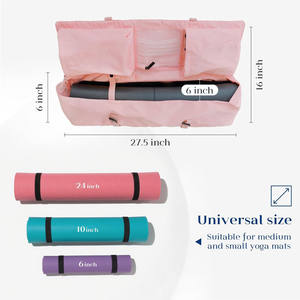 Échantillon gratuit, sacs de yoga en toile de coton 100% biologique, écologiques, durables, compacts, portables, de haute qualité, sac à dos pour tapis de yoga - Product Image 2