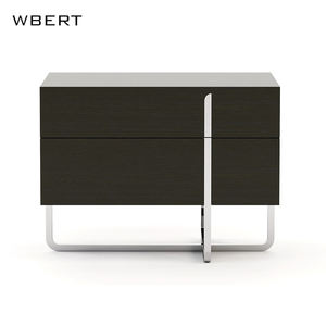 WBERT Meuble de rangement pour tables de chevet en bois, minimaliste italien, solide, post-moderne - Product Image 1