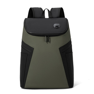 Laptop <b>Backpack</b> <b>Large</b> Capacity 15 Inches Color Blocking Design For Travel Business Unisex Style - Product Image 5