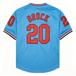 Maillots de baseball vintage pour hommes, style cousu, 1 Ozzie <span class=keywords><strong>Smith</strong></span>, 6 <span class=keywords><strong>Stan</strong></span>, 9 Roger Maris, 20 Lou Brock, 45 Bob Gibson, tailles S-3XL - Product Image 5