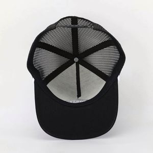 Gorra Trucker de Malla de Algodón de 5 Paneles al por Mayor con Logotipo Personalizado y Diseño a Rayas para Viajes y Deportes al Aire Libre - Product Image 3