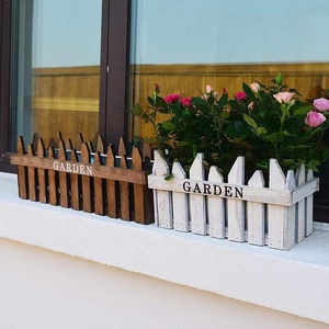 Boîte à fleurs rectangulaire pour jardin extérieur avec clôtures décoratives <span class=keywords><strong>Support</strong></span> <span class=keywords><strong>de</strong></span> boîte à fleurs personnalisé avec clôtures - Product Image 3