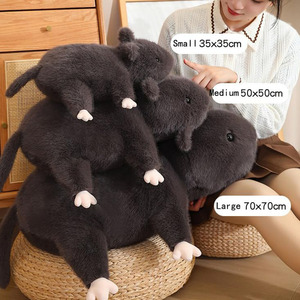 7569 Jouet en peluche réaliste et mignon, grand <span class=keywords><strong>rat</strong></span> gris gras, peluche avec corps rond, poupées douces à câliner pour enfants, peluche de <span class=keywords><strong>rat</strong></span> moelleuse - Product Image 4