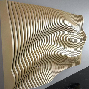 Baffle acoustique décoratif en aluminium pour panneaux muraux, baffle mural en aluminium pour décoration intérieure et extérieure - Product Image 5