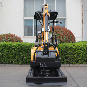Mini-excavatrice EZ-13P de type chenillé, moteur hydraulique, couleur jaune, pour travaux souterrains, irrigation et creusement de fossés - Product Image 1