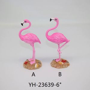 Factory Customized Small Statue <b>Ornament</b> Resin Crafts Suitable for Bedroom Living Room Decoration <b>Pink</b> Flamingo Figurine - Product Image 6