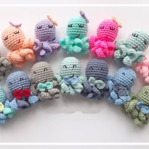 Juguete <span class=keywords><strong>de</strong></span> Peluche <span class=keywords><strong>de</strong></span> Animales Marinos Tejidos a <span class=keywords><strong>Crochet</strong></span>, Muñeco <span class=keywords><strong>de</strong></span> <span class=keywords><strong>Pulpo</strong></span> <span class=keywords><strong>de</strong></span> Algodón, 100% Hecho a Mano, Mini <span class=keywords><strong>Pulpo</strong></span> <span class=keywords><strong>de</strong></span> <span class=keywords><strong>Crochet</strong></span> <span class=keywords><strong>para</strong></span> Bebés - Product Image 3