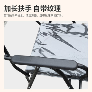 Silla de Inodoro Plegable Negra, Silla de Baño Portátil para Ancianos, Embarazadas, Discapacitados, Uso Hospitalario - Product Image 4