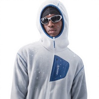PolarTec Sports Hiver |   Veste polaire légère POLARTEC, thermique, pour l'extérieur, chaude, à blocs de couleur, à fermeture éclair, à capuche, unisexe