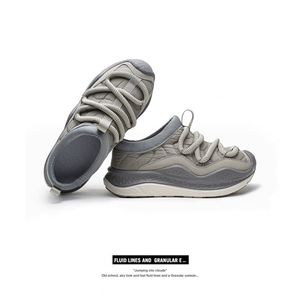 Chaussures de marche tendance à semelle épaisse, respirantes, en maille, avec semelle extérieure en caoutchouc antidérapante et fermeture à lacets, confortables - Product Image 3