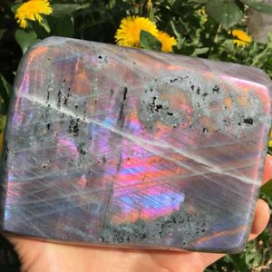 I cristalli a forma libera di <span class=keywords><strong>Labradorite</strong></span> Flash viola lucidato all'ingrosso stanno in pietra per la decorazione Feng Shui - Product Image 5