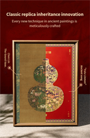 Tableau suspendu Hulu en laiton et bois massif, style chinois, mobile, taille personnalisable, artisanat métallique, design abstrait pour entrée et salon