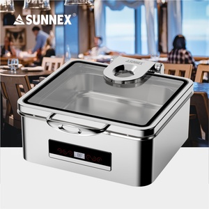 Calentador de Comida Eléctrico Sunnex de 110V y 6QT, Cuadrado, de Acero Inoxidable, para <span class=keywords><strong>Buffet</strong></span> de Restaurante - Product Image 2