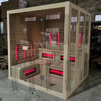 Sauna et hammam sauna et bain à remous combo sauna extérieur douche à vapeur tubes chauffants infrarouges baignoire balnéo salle de spa sèche