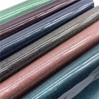 Tissu en cuir à paillettes épaisses en TPU lisse pour textiles de maison, sacs, chaussures et nœuds