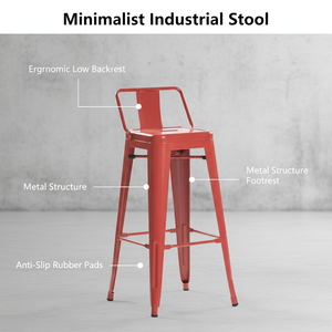 <span class=keywords><strong>Tabouret</strong></span> de comptoir en métal à dossier <span class=keywords><strong>bas</strong></span> de <span class=keywords><strong>style</strong></span> <span class=keywords><strong>industriel</strong></span> simple à la mode <span class=keywords><strong>Tabouret</strong></span> de bar en métal haut de restaurant - Product Image 3