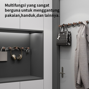 Pano.V Creative Porte-manteau mural en fer ondulé non perforé pour salon, chambre et maisons modernes - Product Image 6