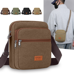 Sac d'affaires multi-couches en tissu Oxford, sac à bandoulière pour femmes et hommes, petit sac carré tendance, modèle <span class=keywords><strong>C109</strong></span> - Product Image 1