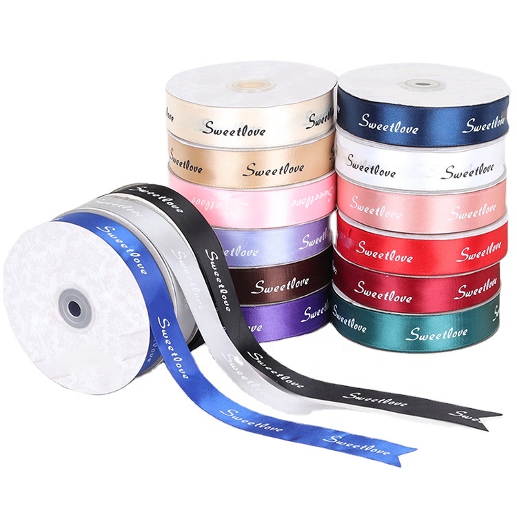 Guanfeng Wholesale Gift Jewelry Packing Box Holiday Party Birthday Decoration Ribbon Custom Logo Printed Ribbon