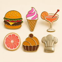 En gros, badges personnalisés en métal avec logo, épingles de revers en émail sur le thème de l'anime et badges mignons sur le thème des desserts, avec marquage à chaud, gravure sur cuivre et placage nickel