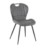 Chaise de salle à manger en cuir PU confortable dossier tufté chaise latérale sans bras pour cuisine moderne meubles de maison