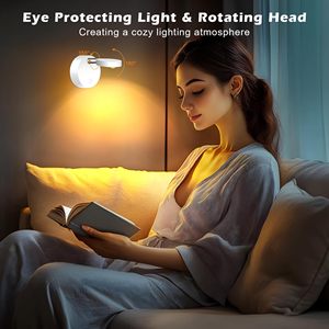 Projecteur à LED RGB Artwork Puck Lights Lampes murales <span class=keywords><strong>sans</strong></span> <span class=keywords><strong>fil</strong></span> rechargeables avec tête rotative à distance Magnétique sous la lumière de l'armoire - Product Image 2