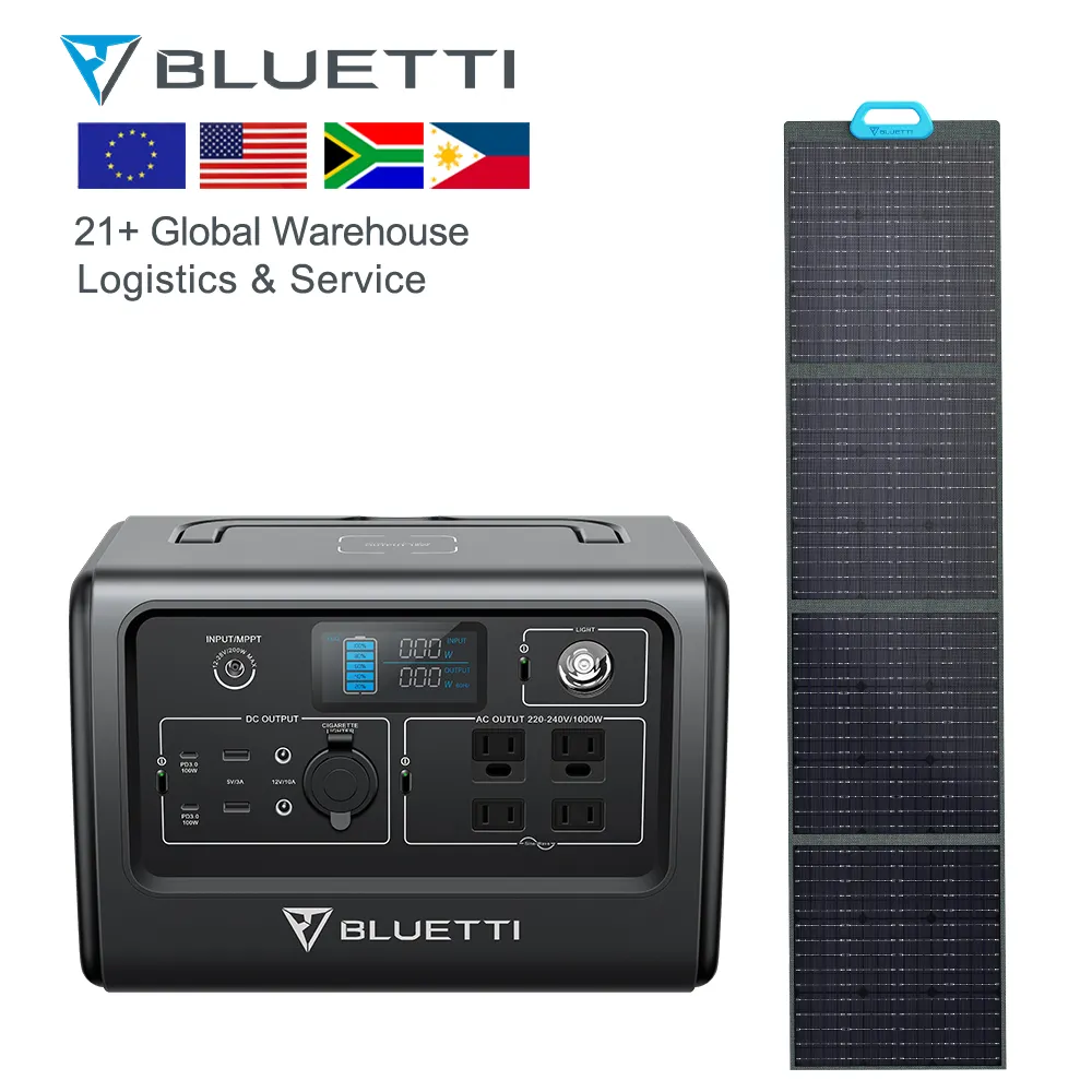 Bluetti EB70 PV120 Solarmodule USV Tragbares Wechselstrom-Lade kraftwerk 1000 Watt Solargenerator