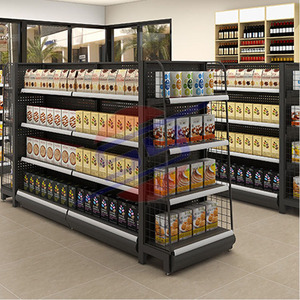 Best Verkopende Moderne Stalen Metalen Display Rack Zware Dubbelzijdige Ijzeren Planken Voor Supermarkt Lichte Stijl