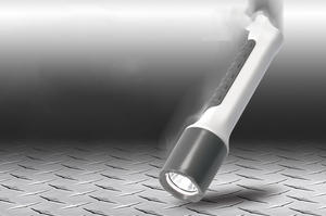 Lampe de poche compacte portable à LED de 390 lumens, résistante aux chutes de 10 mètres, étanche IP66, corps en plastique durable, antibactérien, alimentée par piles AA - Product Image 4