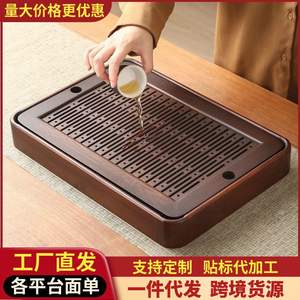 Nuevo tipo de exquisita bandeja pequeña para té de uso doméstico, mesa de té con almacenamiento de agua, mesa para preparar té para una sola persona, juego de té Kung Fu - Product Image 2