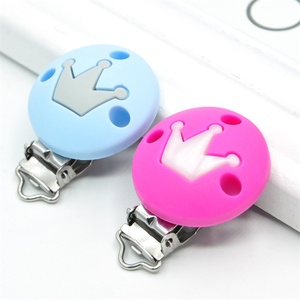 <span class=keywords><strong>Attache</strong></span>-tétine miniature en améthyste à mâcher avec perles et clip - Product Image 4