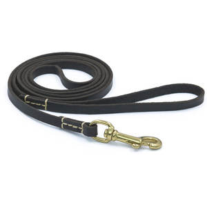 Correa de perro de cuero fino de lujo de 1/3 pulgadas de ancho para perros pequeños - Product Image 2