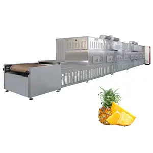 Yeni büyük meyve kivi ananas kurutma mikrodalga tedarikçiler sterilizasyon ve dehidratasyon konveyör bant mikrodalga makinesi