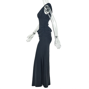 NUOVO ARRIVO Abito da Donna Senza Maniche in Due Colori Vestito Lungo Aderente Elegante per Feste Taglie S-L - Product Image 4
