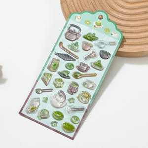 Nouveaux autocollants décoratifs 3D populaires, autocollants en relief stéréoscopique, autocollants en cristal diamant, <span class=keywords><strong>cuisine</strong></span> japonaise, autocollant 3D - Product Image 4