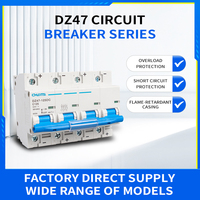 Interruptor Automático Miniatura DZ47-125DC 4P 125A CC, Capacidad de Ruptura de 6000A, MCB Solar Fotovoltaico, PA66 Ignífugo, Certificado CE