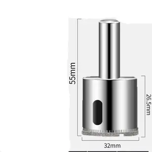 高品质熟食DH-BKK320-W1玻璃钻头瓷砖孔刀8毫米钻孔大理石转子6毫米冲孔圆形开钻